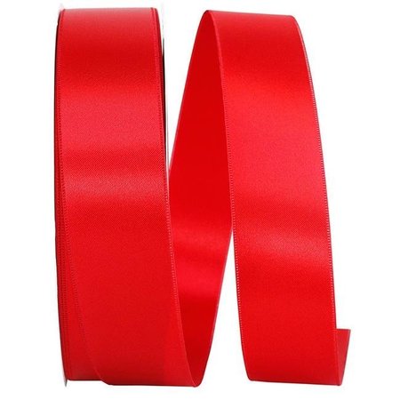 RELIANT RIBBON Reliant Ribbon 5000-065-09C 1.5 in. 100 Yards Double Face Satin Allure Ribbon; Red 5000-065-09C